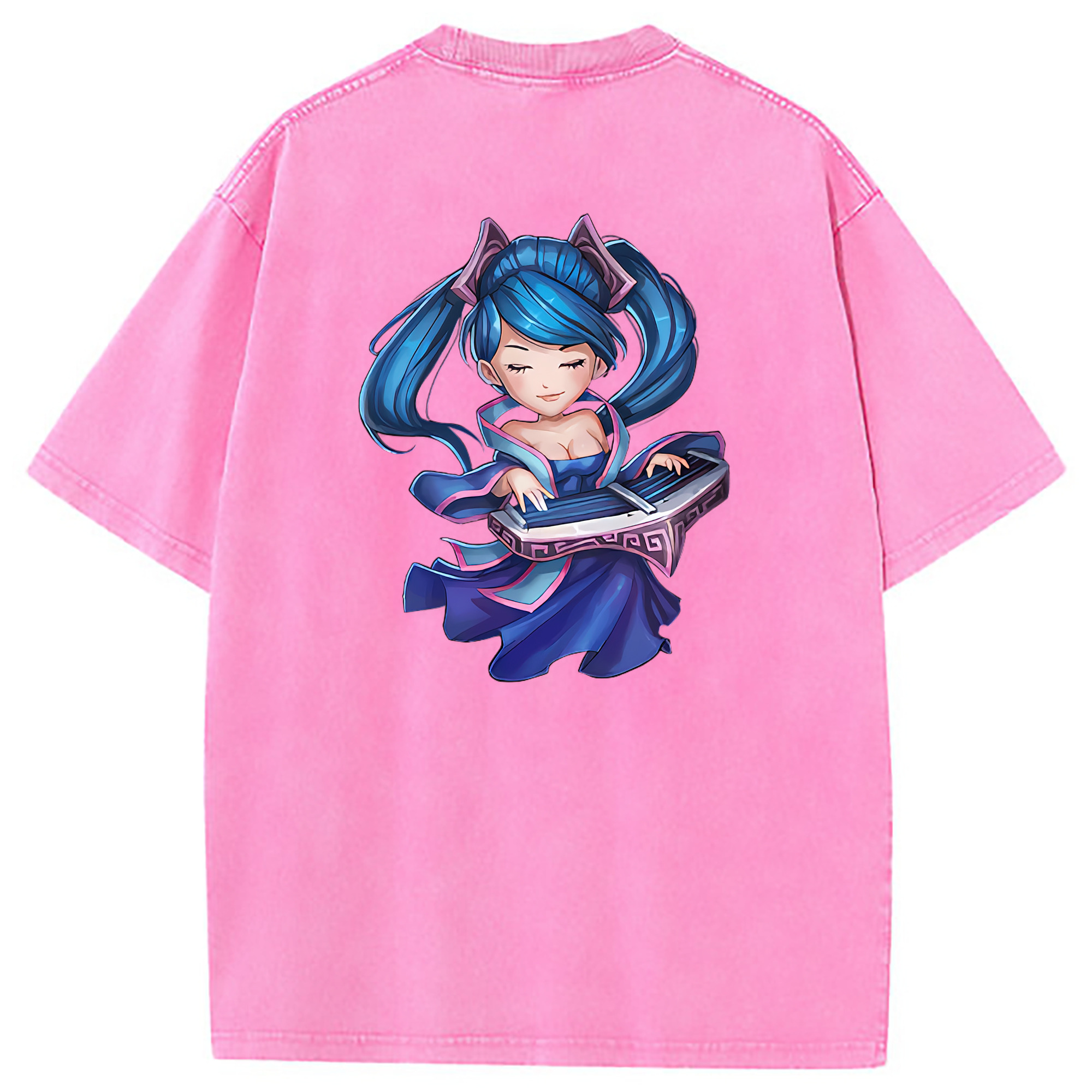 （画像用） リーグ・オブ・レジェンド League of Legends LOL 綿100% ヴィンテージ風 半袖Tシャツ（背面プリント）